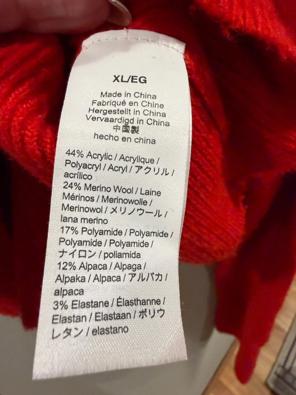 J Crew Crewneck Red sweater with shoulder buttons Size XL